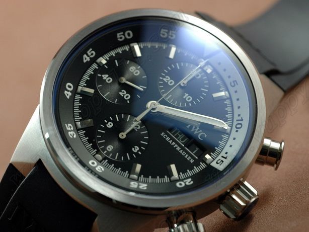 IWC Aquatimer Chrono 371928 SS/RU Black自動巻き