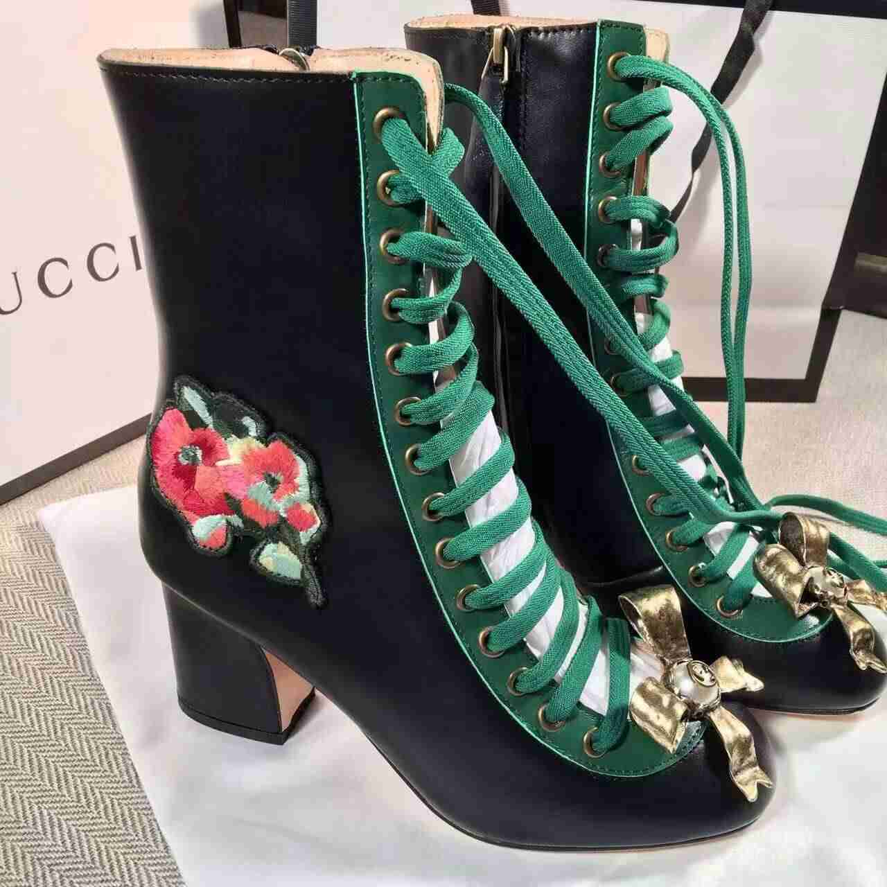 グッチコピー 靴 GUCCI 2024秋冬新作 レディース ハイヒール ショートブーツ gishoes160807-6