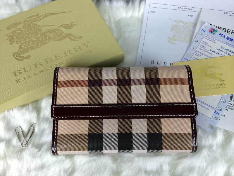 バーバリーコピー 財布 2024春夏新作 BURBERRY 男女兼用 チェック柄 三つ折長財布 buwallet150611-3