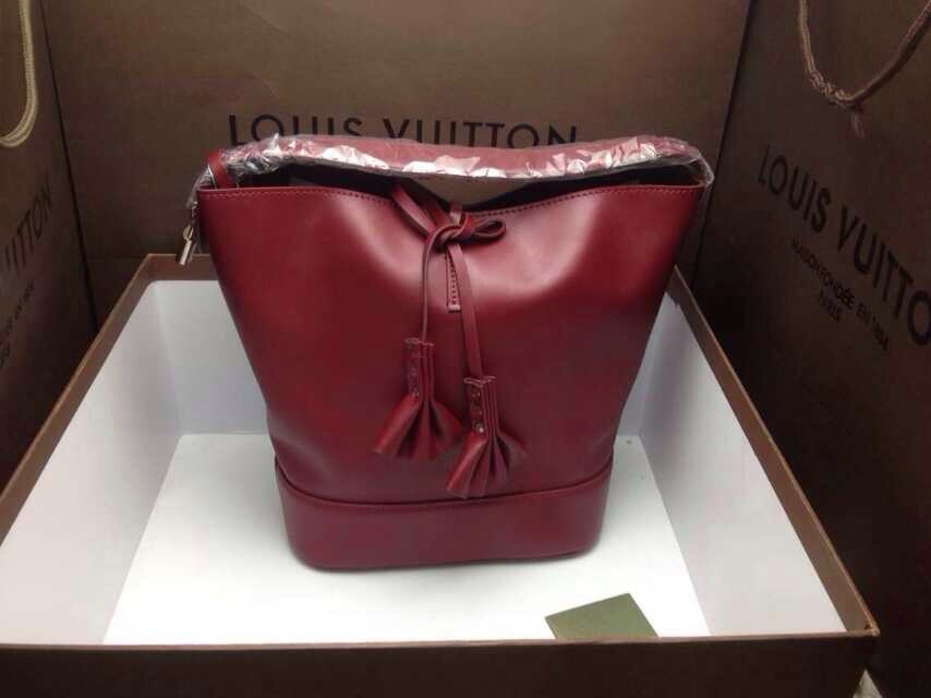 2014春夏新作 ルイ・ヴィトンコピー LOUIS VUITTON NN 14 GMキュイール・ニュアンス レディース バケツかばん ハンドバッグ ルビー M94541-2