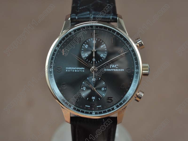 Iwc Portuguese Chrono RG/LE Black dial Asia 7750自動巻き