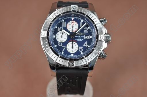 ブライトリングBreitling 2009 Super Avenger SS/RU Blue A-7750自動巻き