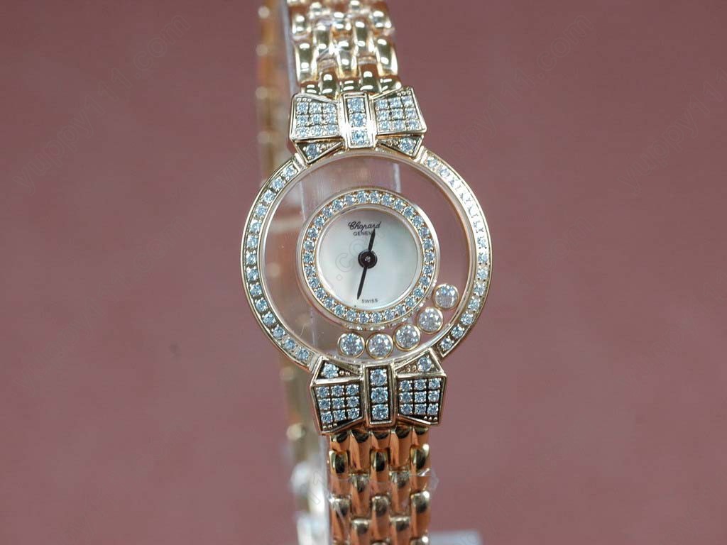 ショパールChopard Happy Diamonds Ladies FG Gold Swiss Quartz 腕時計