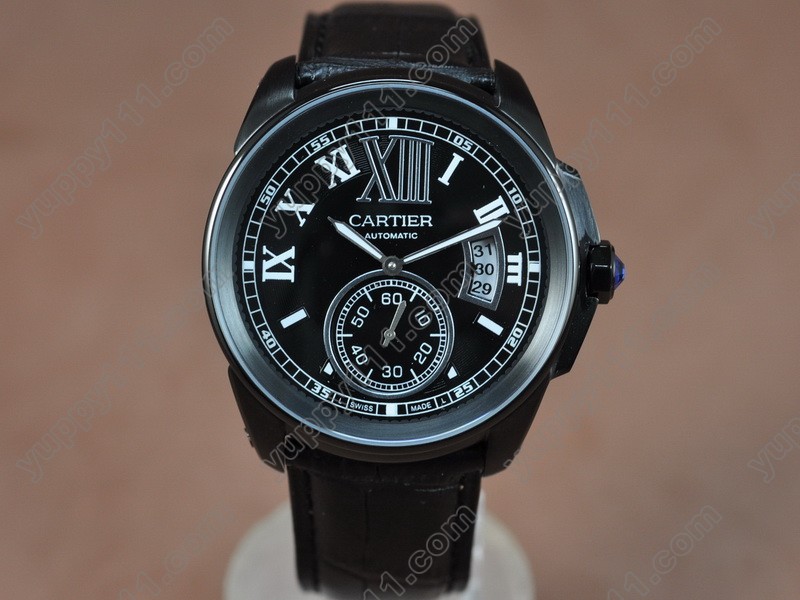 カルティエCartier Calibre de cartier PVD/LE Black Asia Automatic自動巻き