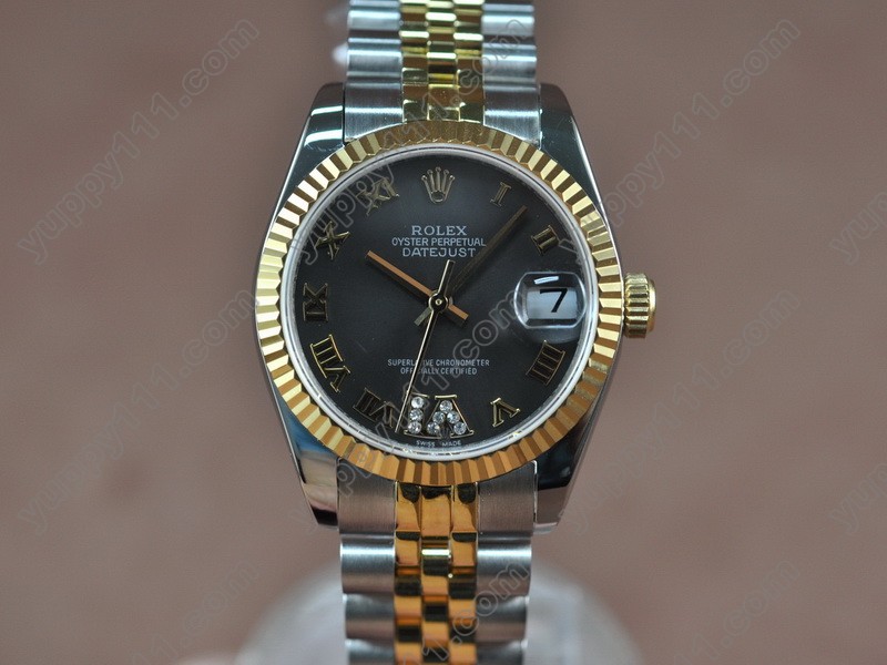 ロレックスRolex Date Just Mid TT Black Swiss Eta 2836-2自動巻き