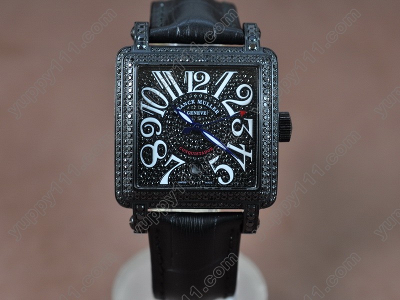 フランクミューラーFranck Muller Conquistador Ladies PVD/LE Diam Bezel and Dial Swiss Quartzクオーツ