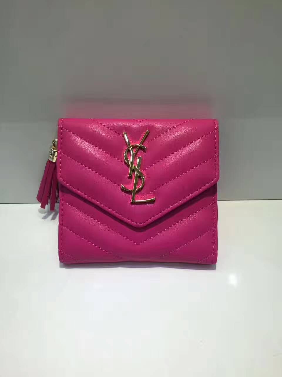 サンローランコピー 財布 2017美作Yves Saint Laurent 三つ折り タッセルコンパクト財布 350503-2