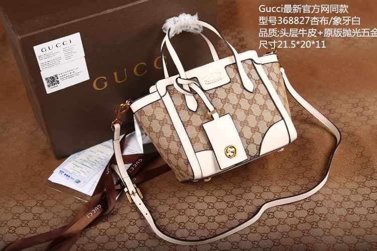 グッチコピー バッグ GUCCI 2015秋冬新作 レディース GG柄 2way 手提げバッグ 368827-2