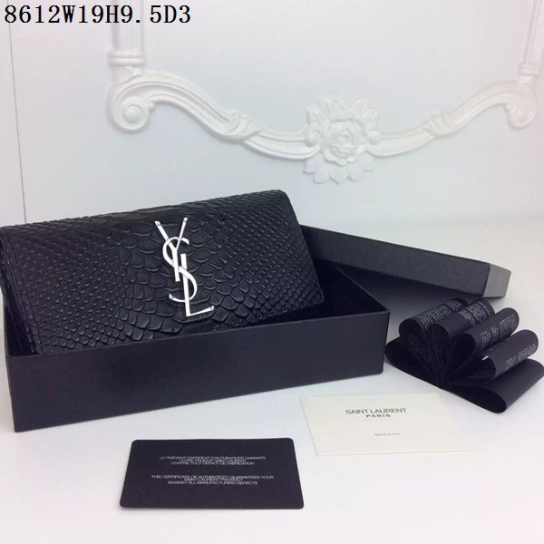 サンローランコピー 財布 Yves Saint Laurent 2024春夏新作 パイソンレザー レディース 二つ折り長財布 8612-6