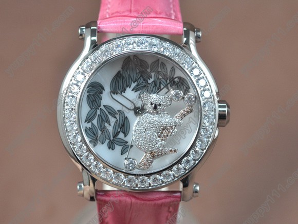 ショパールChopard Happy Sports Animal Kingdom SS/LE Diam White Dial Swissクォーツ