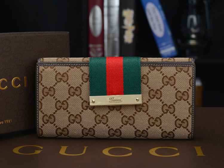 グッチコピー 財布 GUCCI 2014秋冬新作 GG柄 キャンバス 高品質 耐久性 男女兼用 長財布 三つ折財布 181673