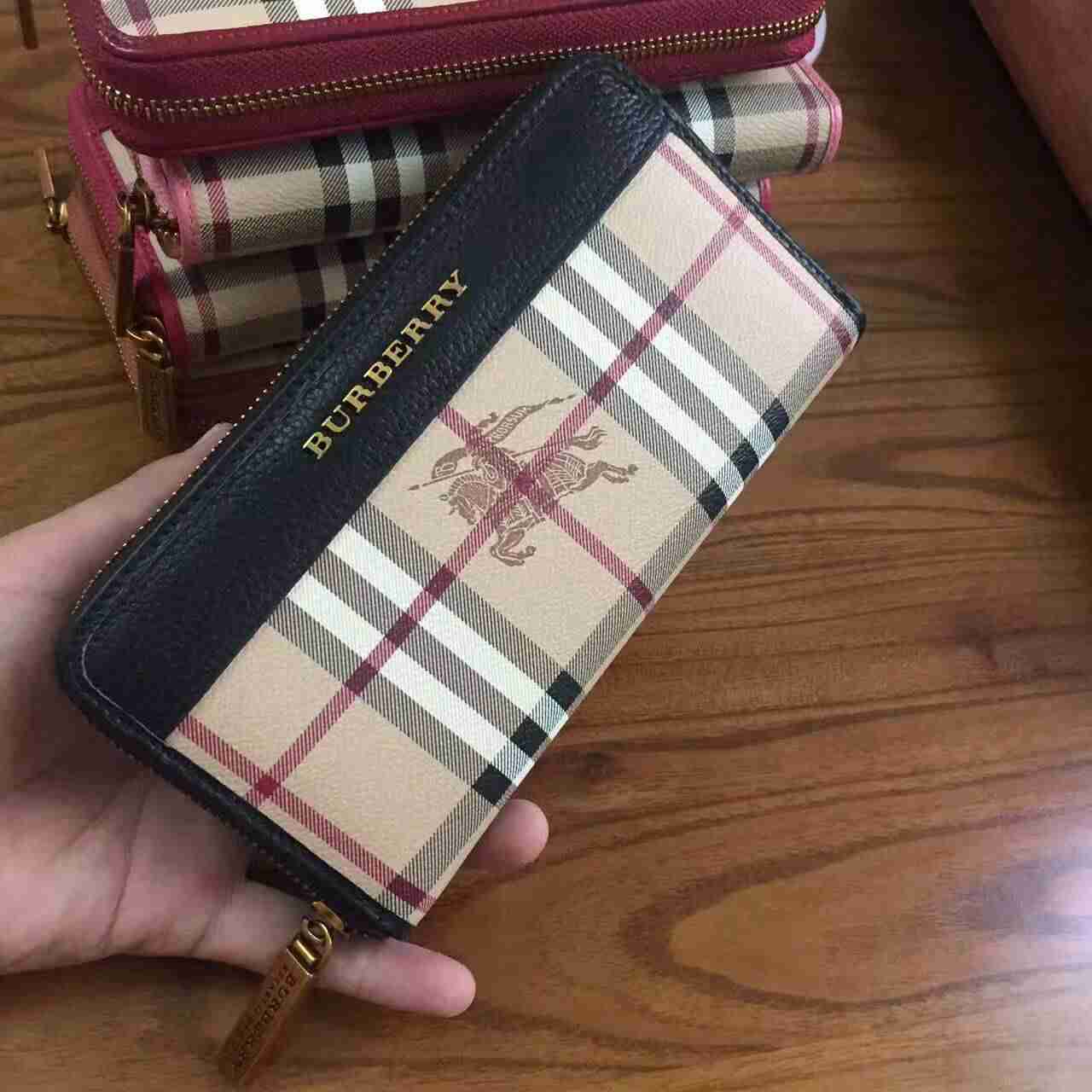 2024新品 バーバリーコピー 財布 BURBERRY 超人気 レディース ラウンドファスナー長財布 burqb161225-2