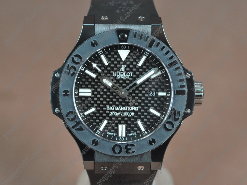 ウブロHublot Big Bang King Full Ceramic Carbon Fibre dial A-7750自動巻き