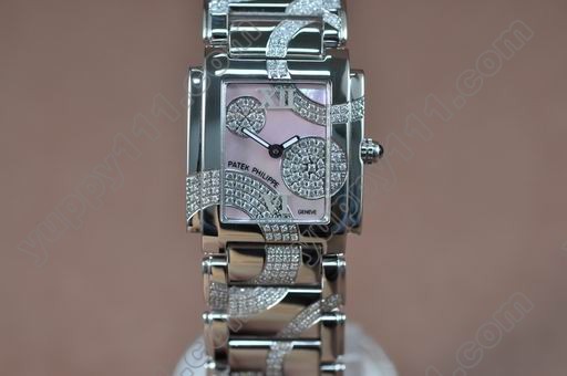 パテックフィリップPatek Philippe Ladies 4910/49G Twenty-4 SS/SS Pink MOP Swiss Qtzクオーツ