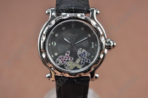 ショパールChopard Happy Sports SS/Le/Black Swiss Quartzクオーツ