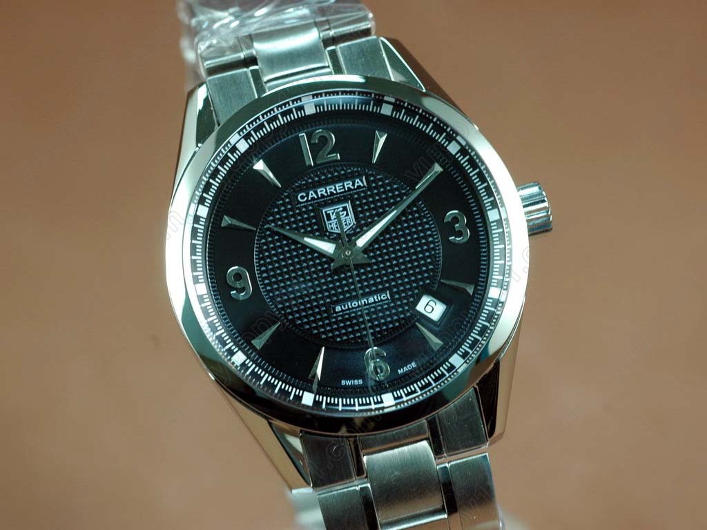 タグホイヤーTag Heuer Carrera Automatic Men SS Black Swiss Eta 2824-2自動卷き