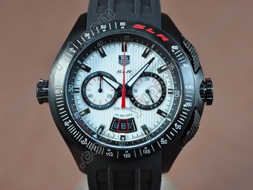 タグホイヤーTag Heuer 2007 SLR Chrono PVD/RU White Jap Qtz Chronoクオーツ11700クオーツ　ストップウオッチ腕時計