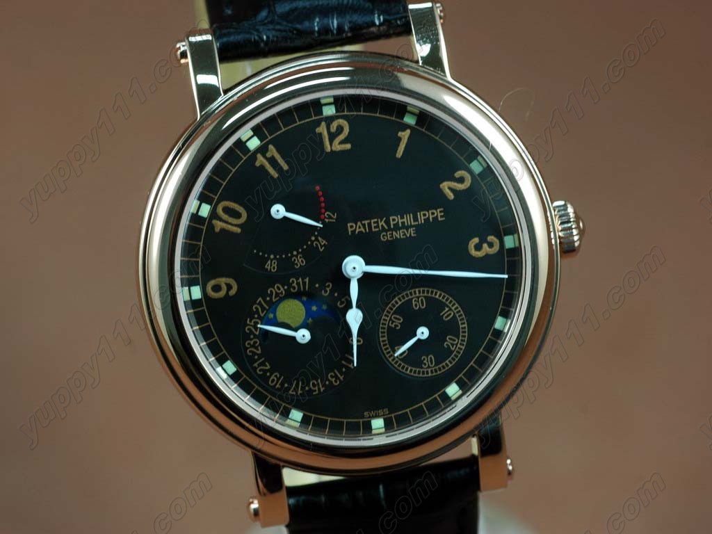 パテックフィリップ Patek Philippe Calatrava 5054 Power Reserve RG/LE Black Asian Auto自動巻き