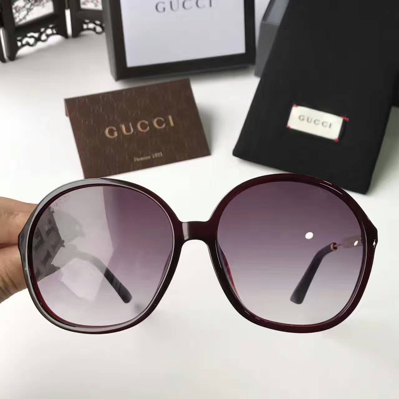 偽物グッチ サングラス 2024新作GUCCI ファッション ビッグフレーム サングラス gg3855-2