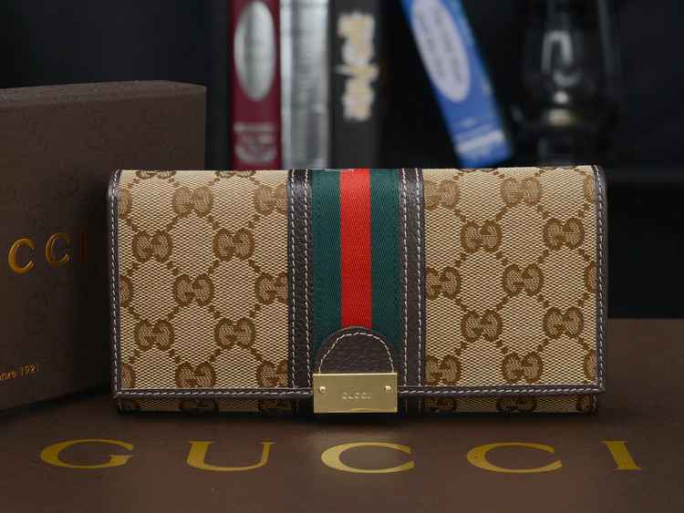 グッチコピー 財布 GUCCI 2014秋冬新作 GG柄 キャンバス 高品質 耐久性 男女兼用 長財布 三つ折財布 150675