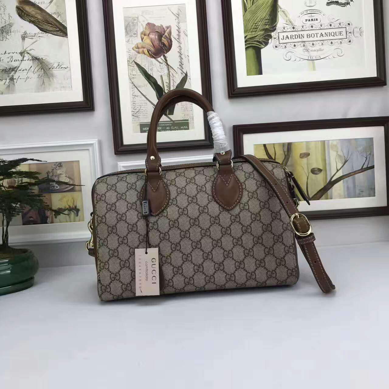 GUCCI グッチコピー バッグ GGスプリーム キャンバス トップハンドルバッグ 409529-20