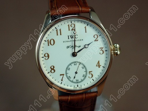 IWC Watches F A Jones RG White/RG Num Decorated Bridges Unitas手巻き