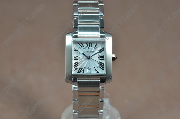 カルティエCartier Tank Franchine TT Men, Sapphire Crystal/Swiss Quart クオーツ