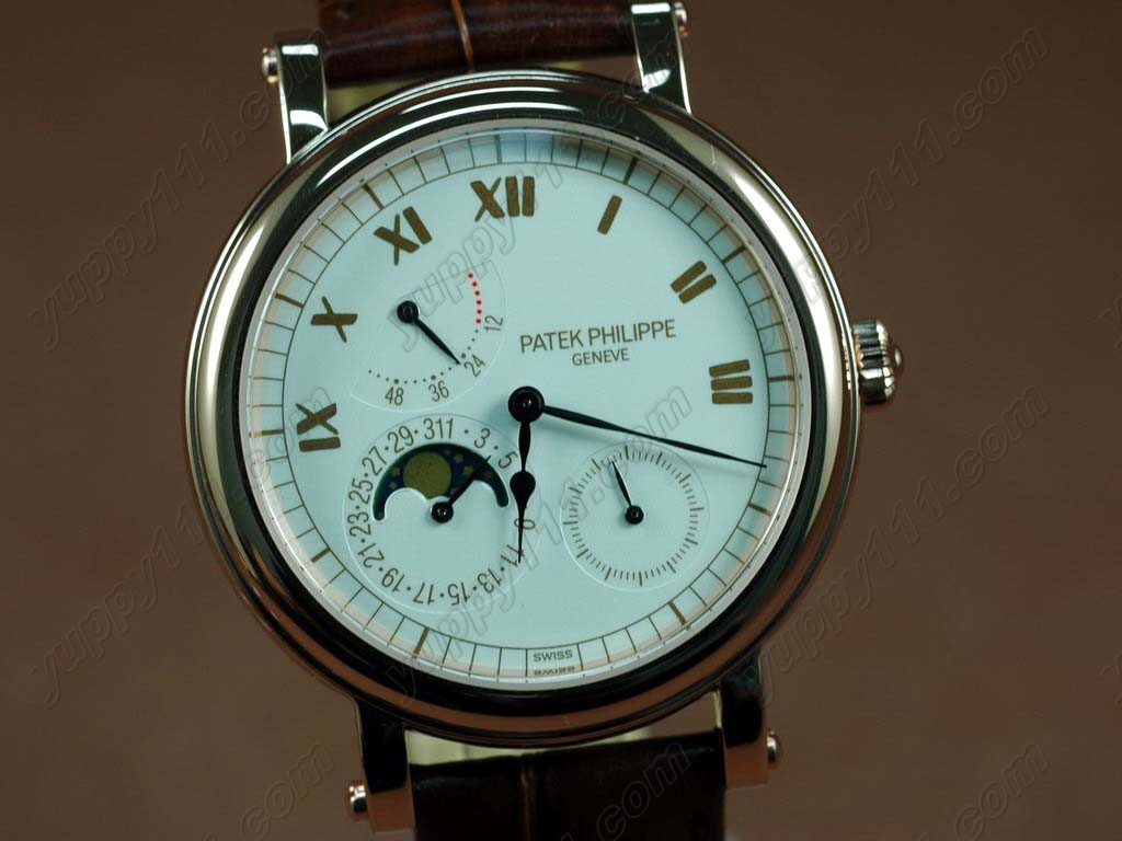 パテックフィリップPatek Philippe Calatrava 5054 Power Reserve RG/LE White Asian Auto自動巻き