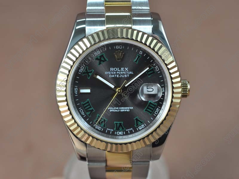 ロレックスRolex DateJust II 41mm TT Black dial Asia Eta 2836-2自動巻き