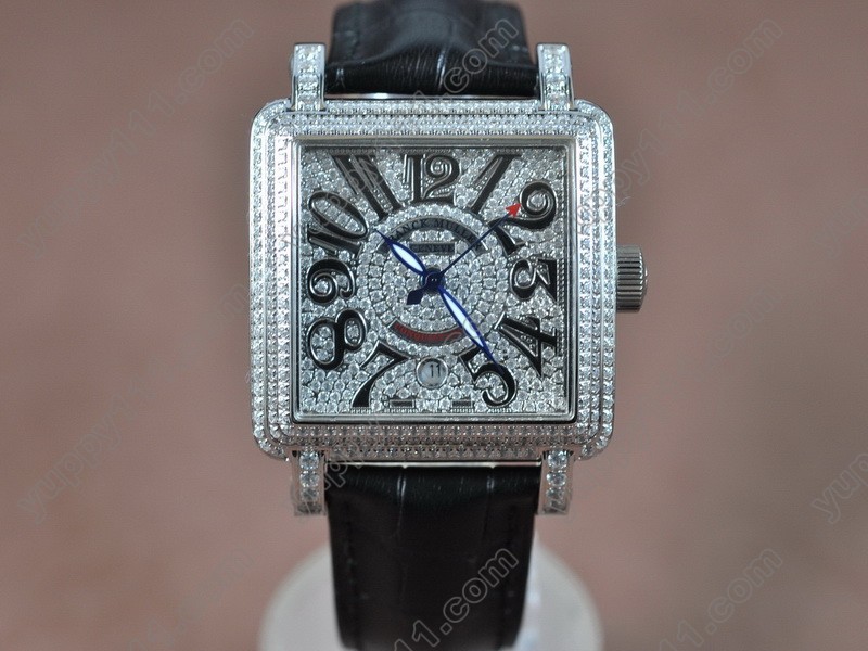 フランクミューラーFranck Muller Conquistador Ladies SS/LE Diam Bezel and Dial Swiss Quartzクオーツ