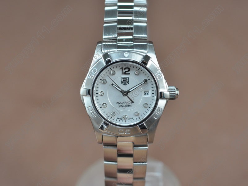 タグホイヤーTag Heuer Aquaracer Ladies SS/SS White Swiss Eta Quartz 700クオーツ