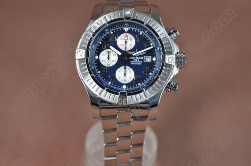 ブライトリングBreitling 2009 Super Avenger SS/SS Blue A-7750自動巻き