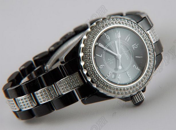 シャネルChanel J12ケースダイヤモンドquartz腕時計