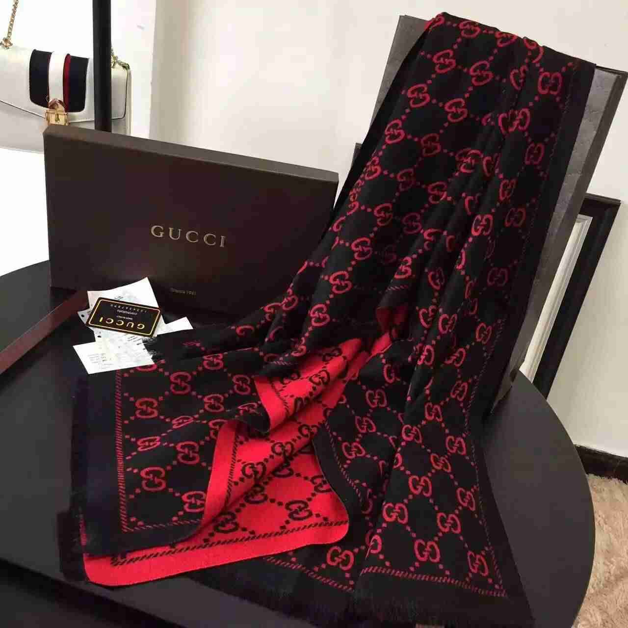 グッチコピー マフラー GUCCI 2024秋冬新作 上質で柔らかい レディースマフラー ウール マフラー guccimr161014-1