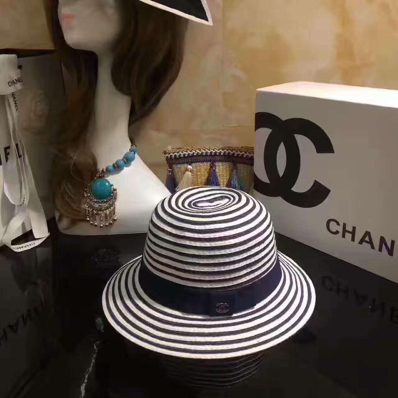 2024新作 シャネルコピー 帽子 CHANEL UVカット ラフィア中折れハット chm176712-4