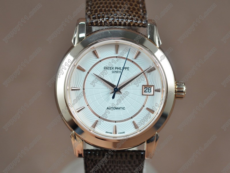 パテックフィリップPatek Philippe Calastrava RG/LE White dial Swiss 2824-2自動巻き