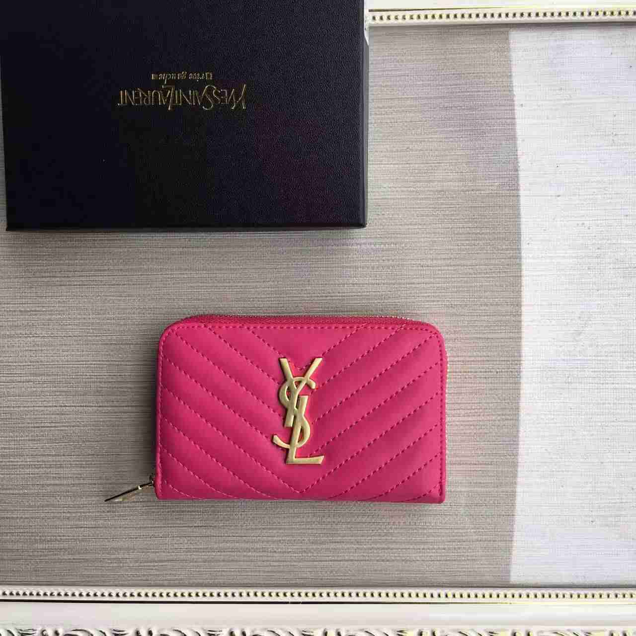 サンローランコピー 財布 Yves Saint Laurent 2024最新作 レディース ミディアム ラウンドファスナー財布 352905-4