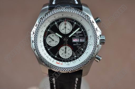 ブライトリングBreitling Bentley GT Brushed SS/LE Black Asia 7750自動巻き