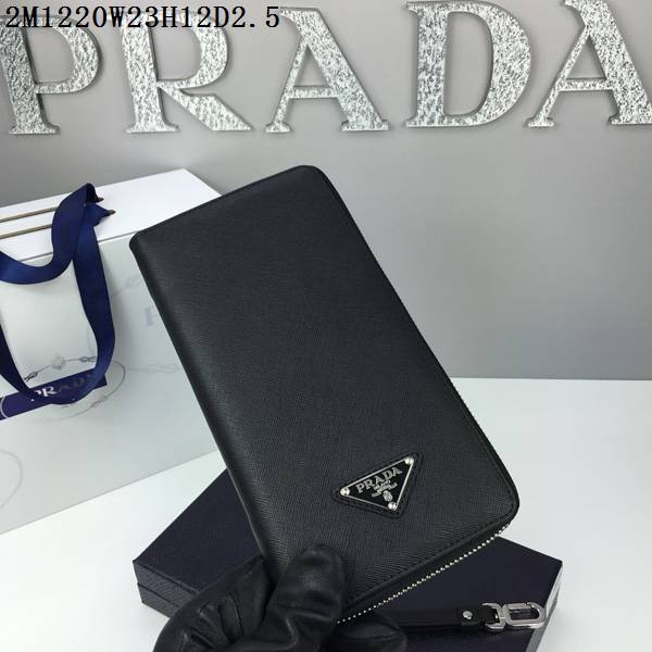 プラダコピー 財布 PRADA 2024春夏新作 高品質 メンズ ラウンドファスナー長財布 2m1220-8