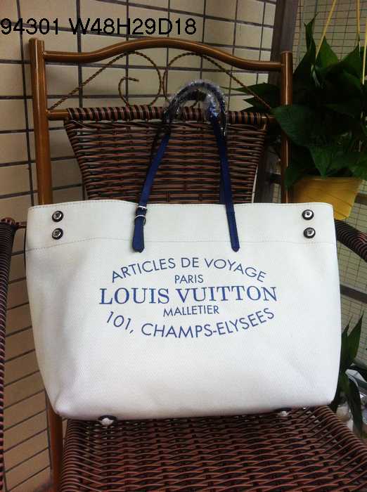 2014春夏新作 ルイヴィトンコピーバッグ LOUIS VUITTON 人気 キャンバス 大容量バッグ レディース ショルダーバッグ ブルー 94301-2