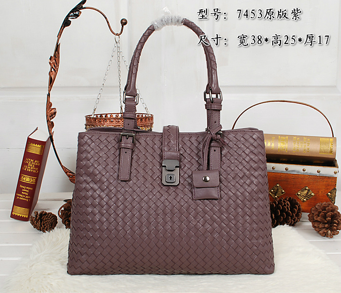 2014春夏新作 ボッテガヴェネタコピー バッグ BOTTEGA VENETA パープル original leather ショルダーバッグ 7453