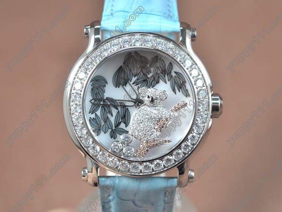 ショパールChopard Happy Sports Animal Kingdom SS/LE Diam White Dial Swissクォーツ