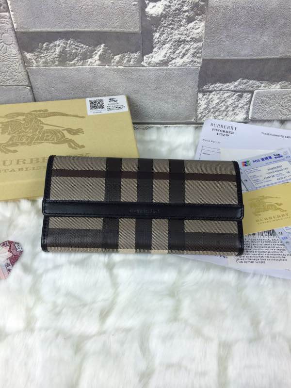 バーバリーコピー 財布 2024春夏新作 BURBERRY 男女兼用 チェック柄 三つ折長財布 buwallet150611-8