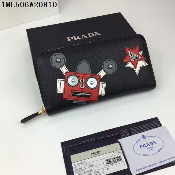 プラダコピー PRADA 2024秋冬新作 レディース 可愛いお ラウンドファスナー長財布 1ML506-2