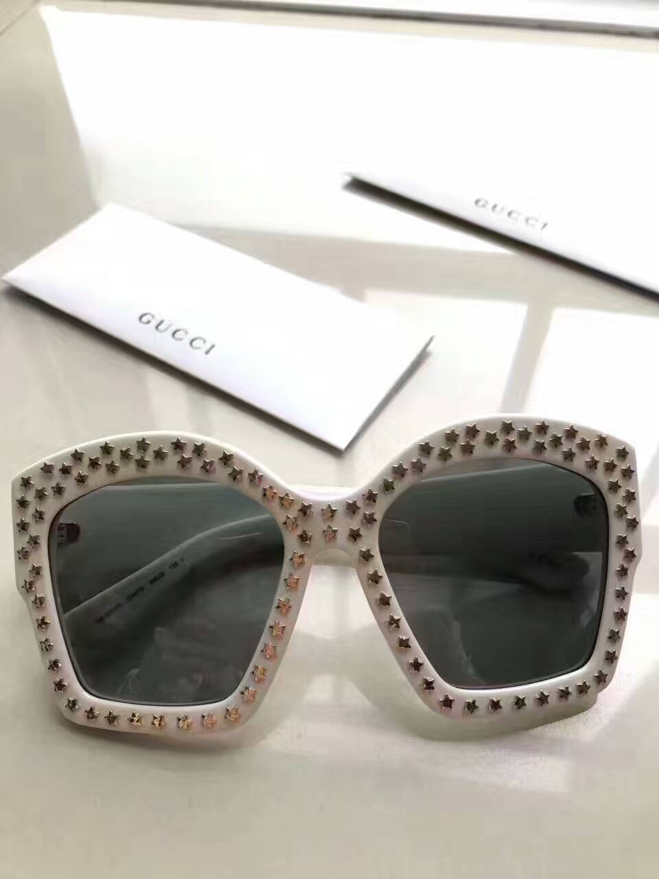 グッチコピー サングラス 2024新作GUCCI レディース ビッグフレーム サングラス giyj3870-6