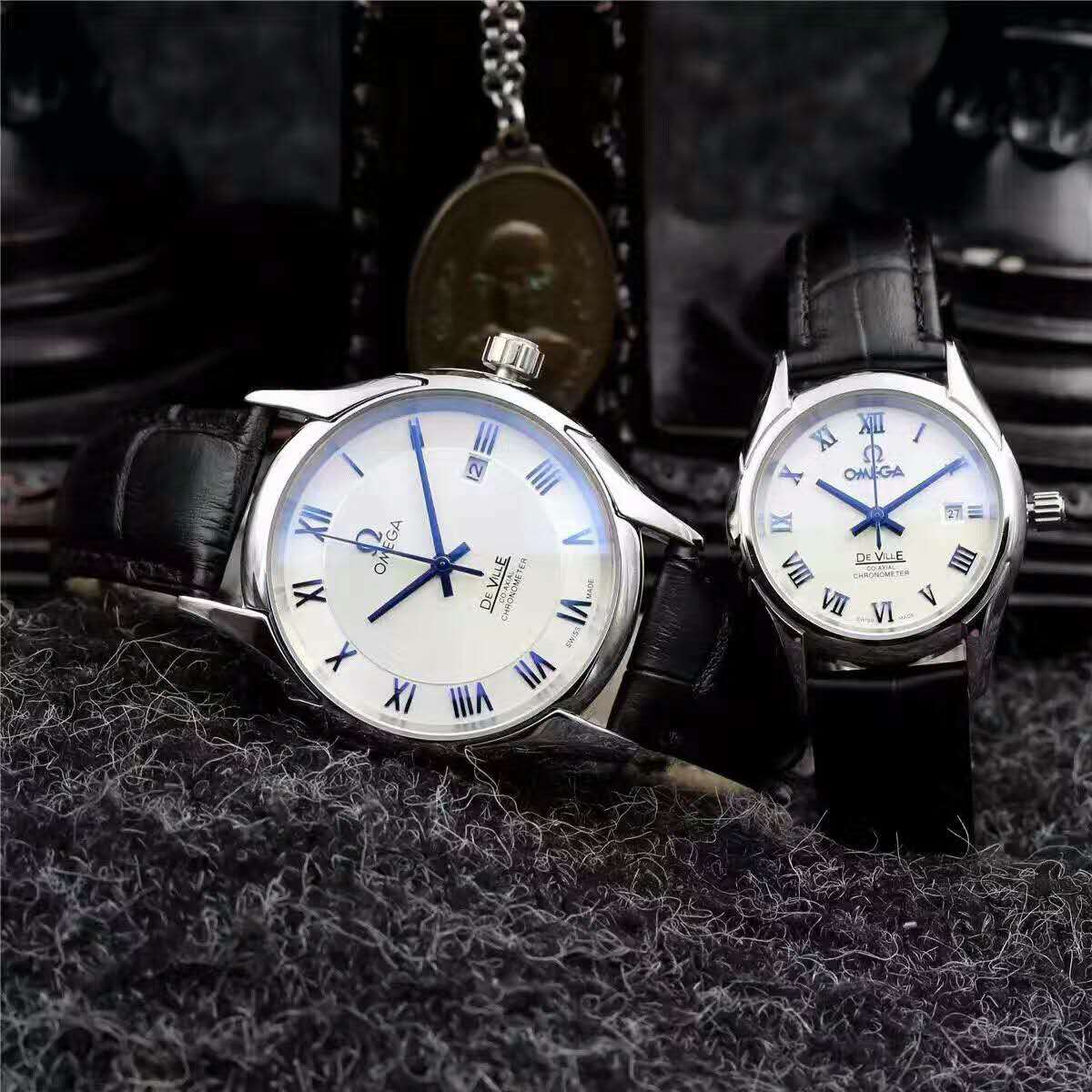オメガ コピー 腕時計 2024新作OMEGA デビル プレステージ アリゲーターレザー カップル 腕時計 omb1751633-3