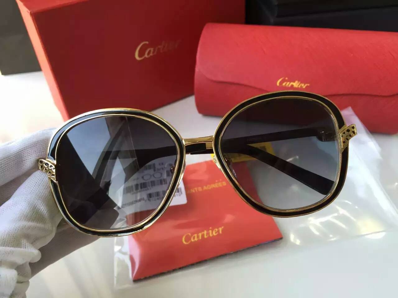 カルティエコピー サングラス CARTIER 2024春夏新作 日除け UVカット サングラス carglass160121-2