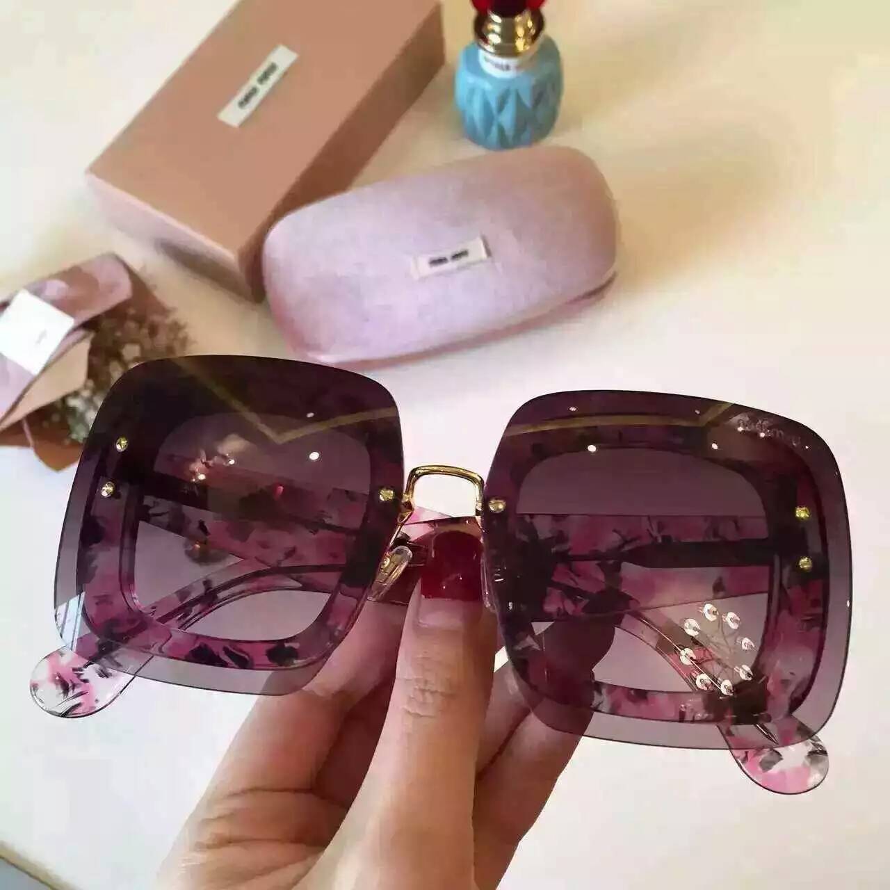 新品 ミュウミュウコピー サングラス 2024春夏新作 MIUMIU レディース UVカット 眼鏡 mmglass160605-4