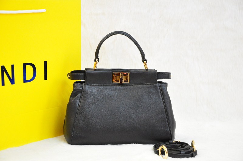 2014新作 フェンディコピーバッグ FENDI ブラック 2way original leather レディースバッグ/ハンドバッグ 9680-2