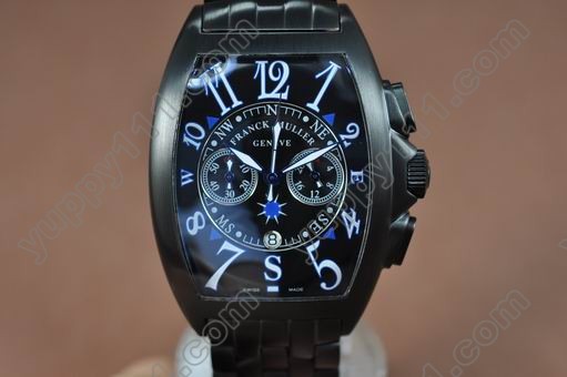 フランクミューラーFranck Muller Casablanca Chronograph pvd Case Japan OS20クオーツ